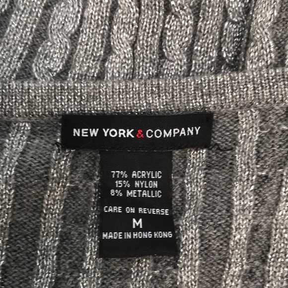 New York and Company gray button down sweater size medium. NWOT - Picture 6 of 6